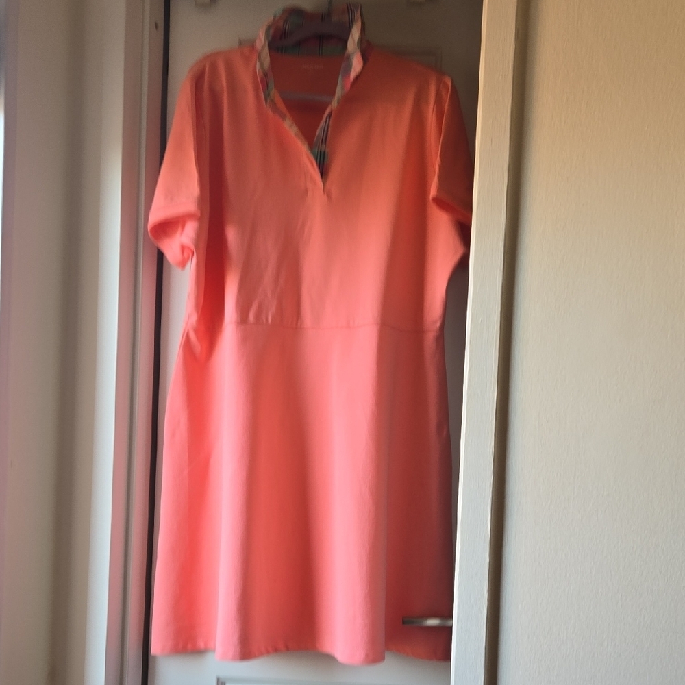 Coral Short Sleeve Dress